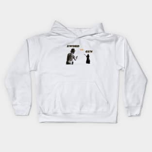 sword vs. gun Kids Hoodie